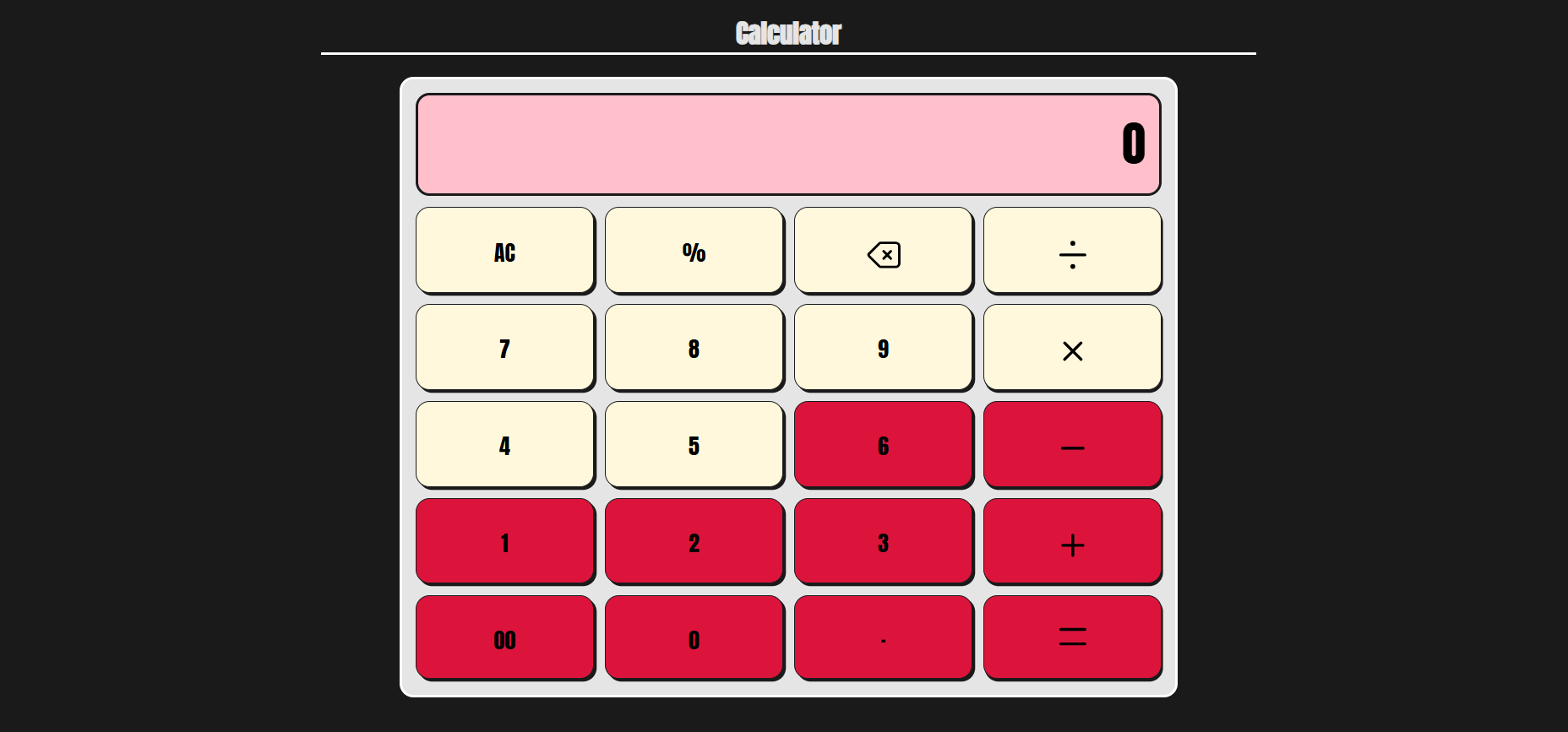Calculator assignment